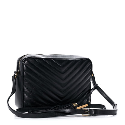 Saint Laurent Calfskin Matelasse Monogram Lou Camera Bag Black 3 of 14