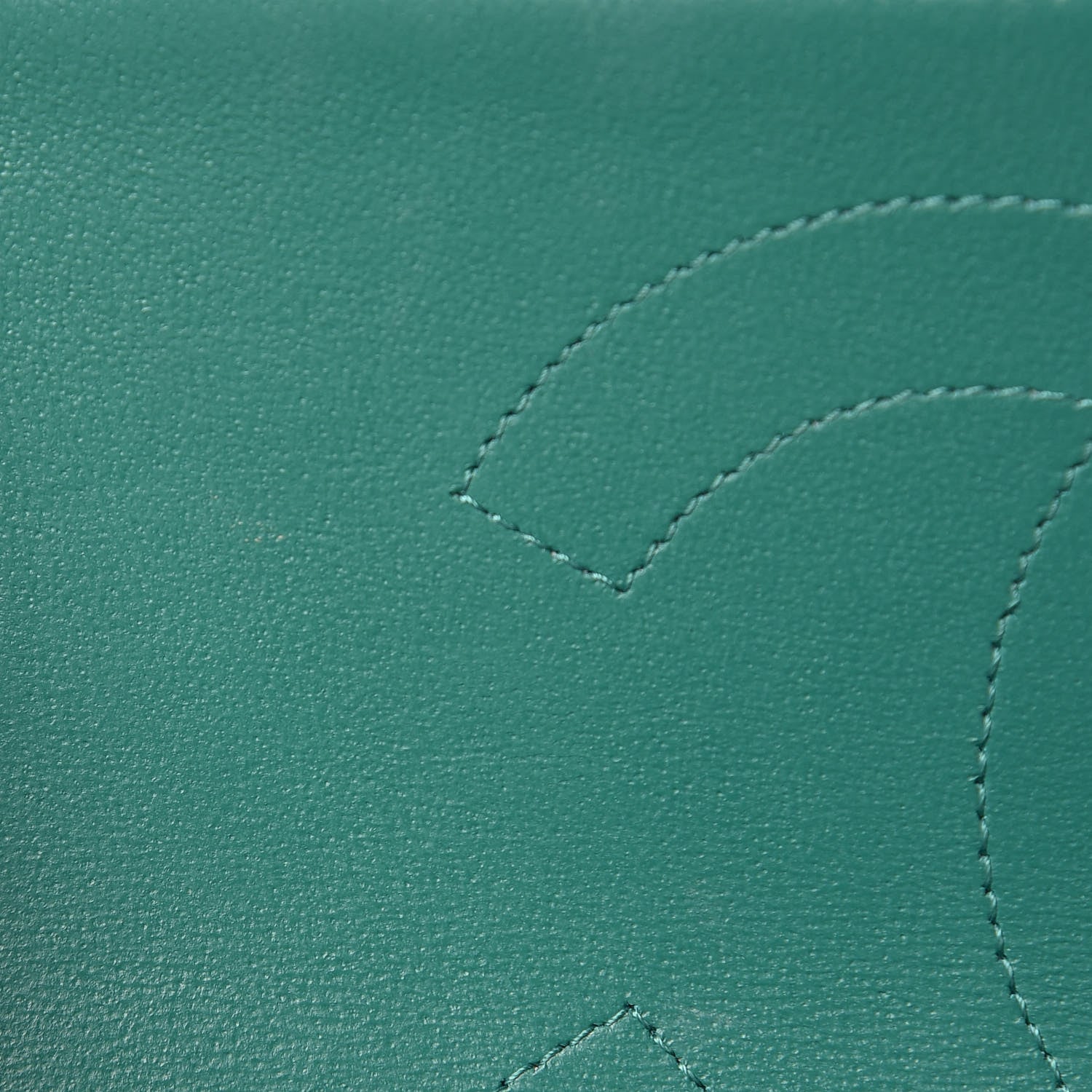 Chanel Caviar Chevron Quilted Jumbo Double Flap Green 13 of 13