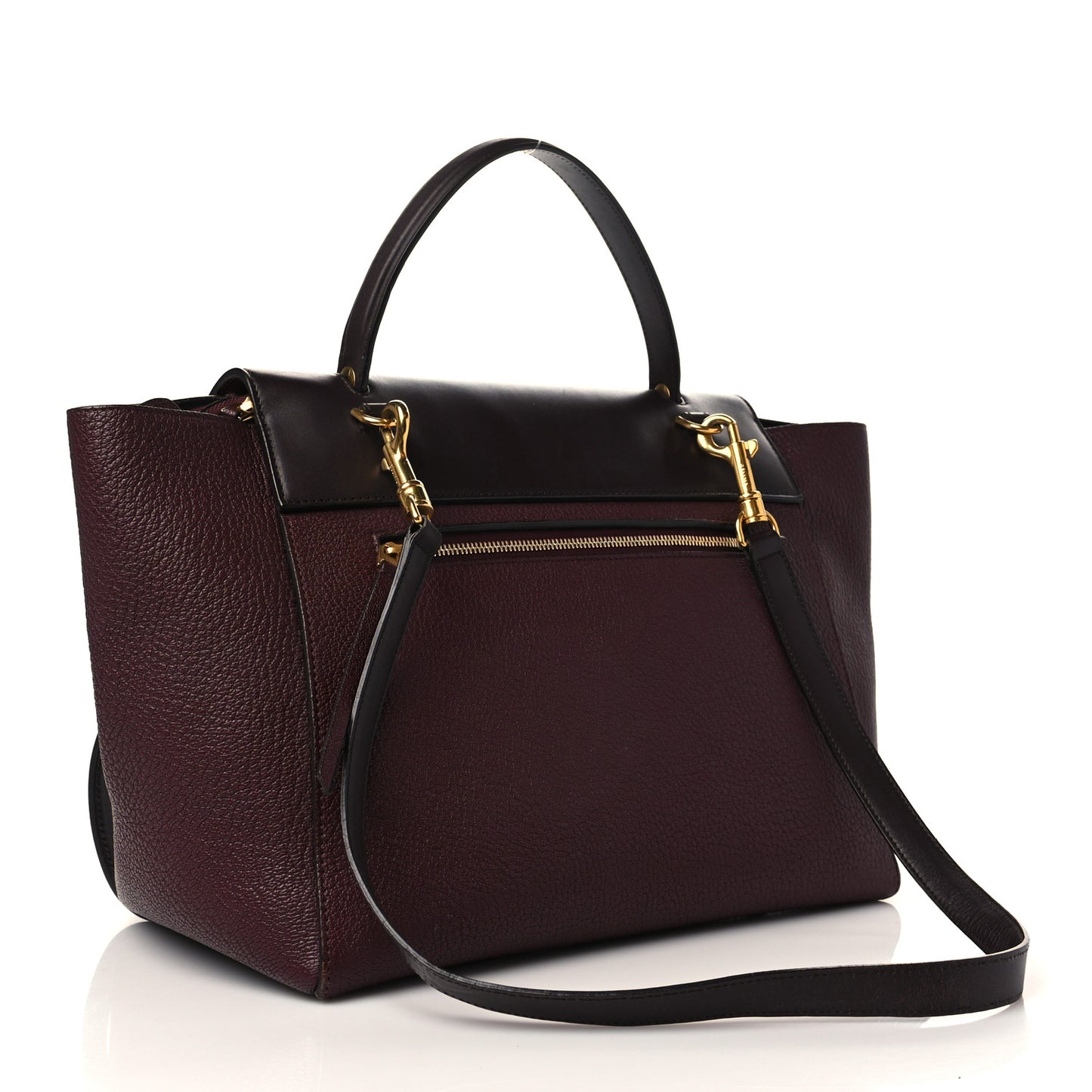 Goatskin Smooth Calfskin Mini Belt Bag Burgundy