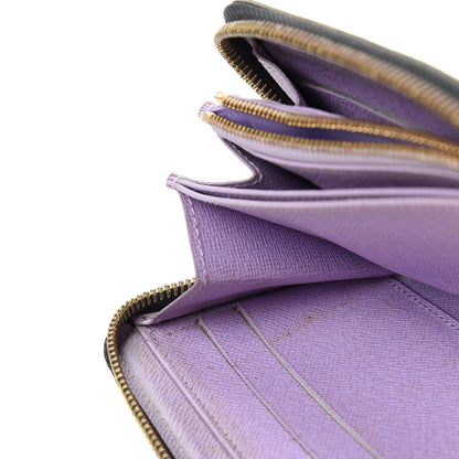 Louis Vuitton Monogram Multicolor Zippy Wallet Black Violet 10 of 11