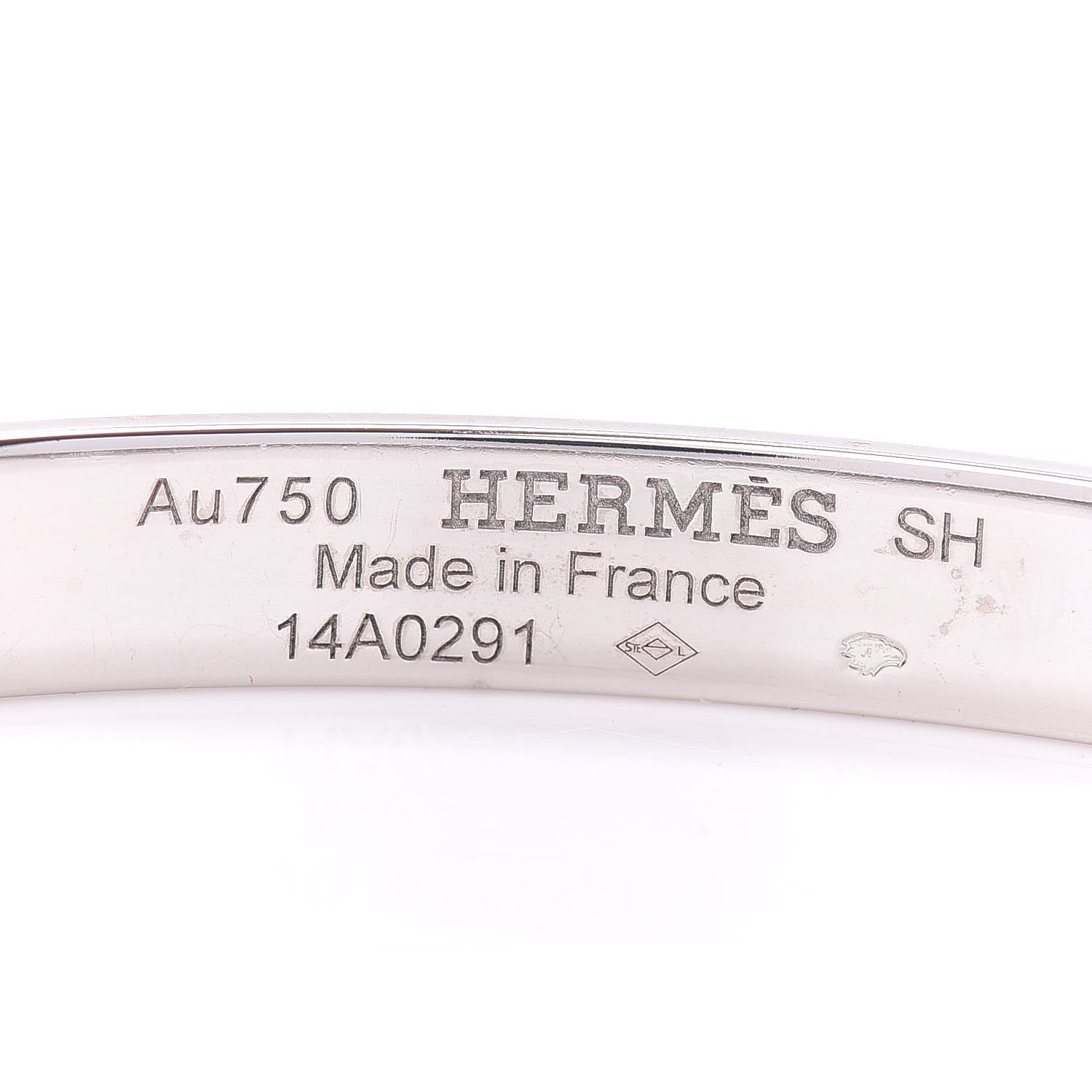 Hermes 18K White Gold PM Collier De Chien Bracelet SH 4 of 4