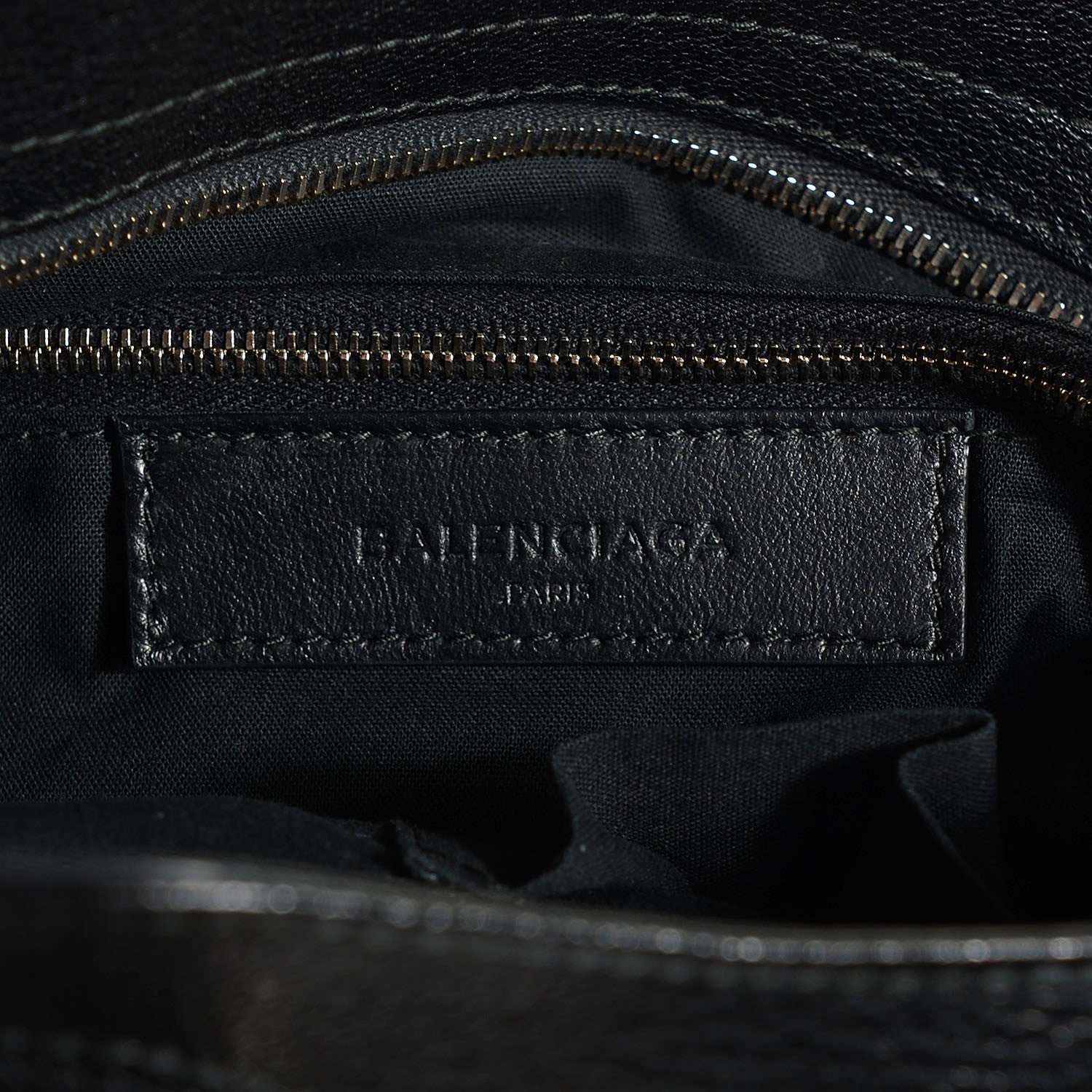 Balenciaga Chevre Silver Metallic Edge Hardware Velo Black 6 of 11