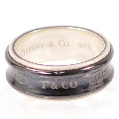 Tiffany Sterling Silver Titanium 1837 Ring 10 Black 1 of 5