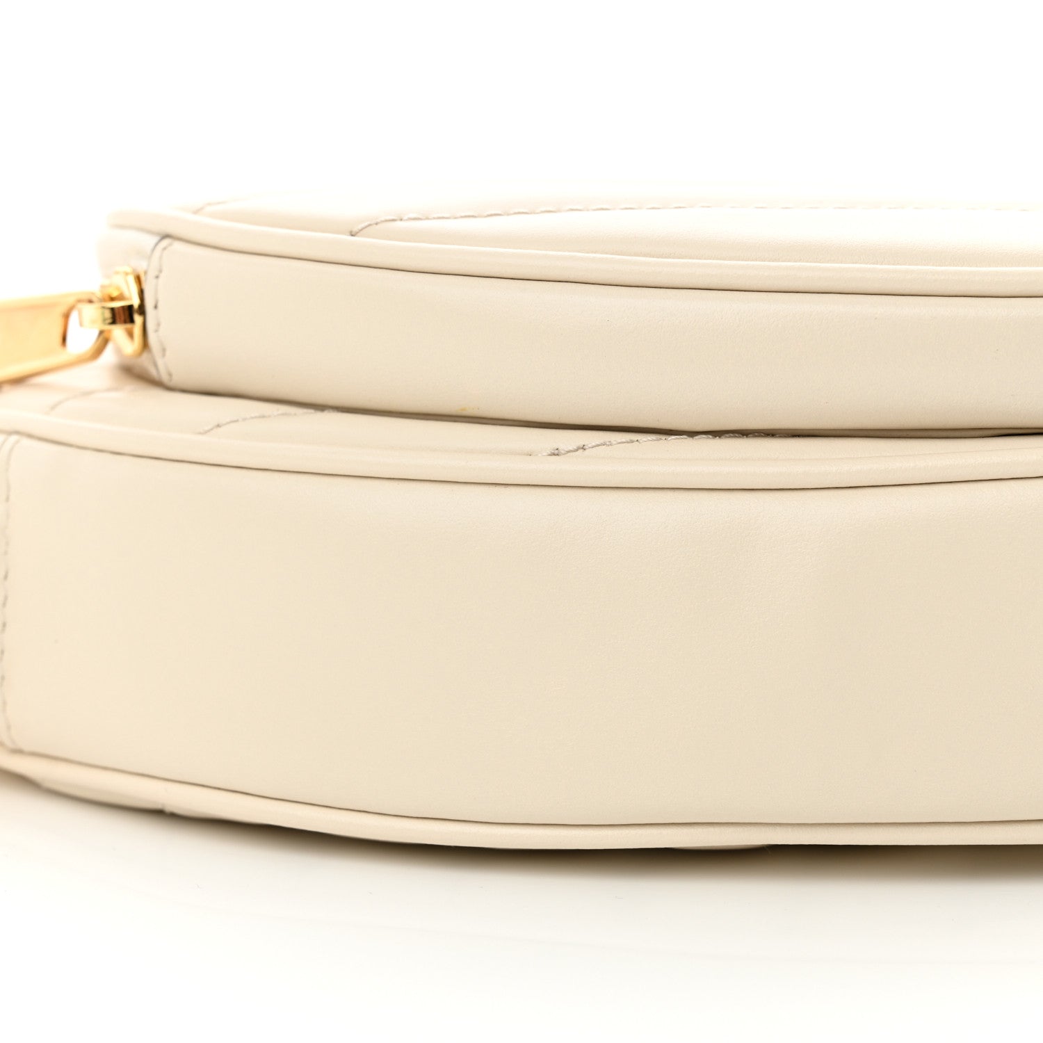 Gucci Calfskin Matelasse Diagonal Mini Interlocking G Heart Shoulder Bag White 9 of 10