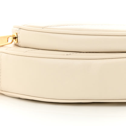 Gucci Calfskin Matelasse Diagonal Mini Interlocking G Heart Shoulder Bag White 9 of 10