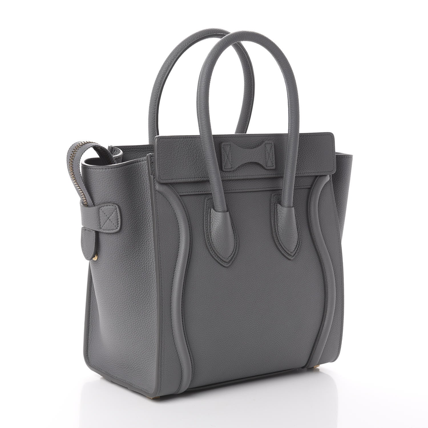 Celine Baby Drummed Calfskin Micro Luggage Kohl 2 of 8