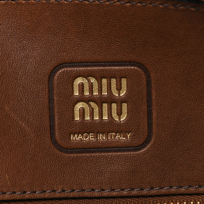 Miu Miu Nappa Aviator Small Aventure Bag Rovere 6 of 11