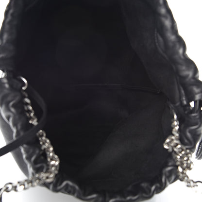 Saint Laurent Lambskin Teddy Drawstring Bag Black 5 of 10