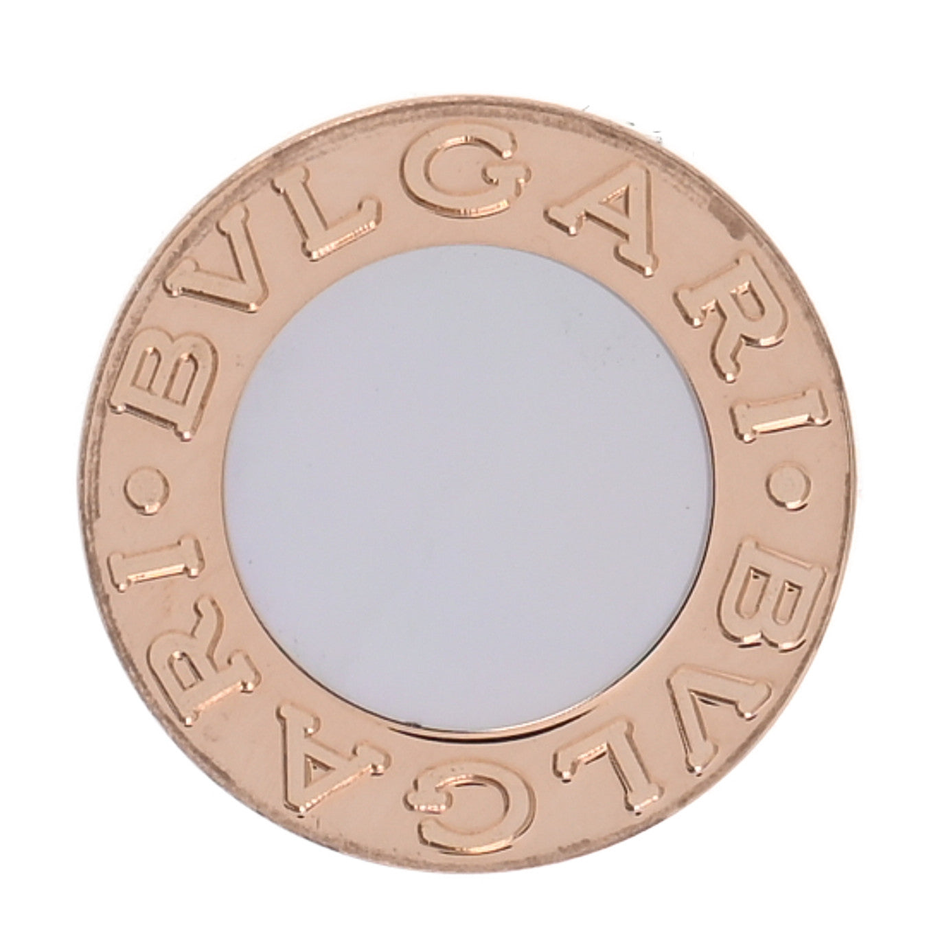 Bulgari 18K Rose Gold Mother of Pearl BVLGARI BVLGARI Single Stud Earring 1 of 4