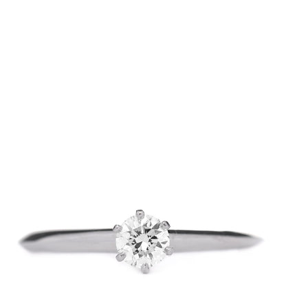 Tiffany Platinum Diamond .25ct Solitaire Engagement Ring 51 5.75 1 of 5