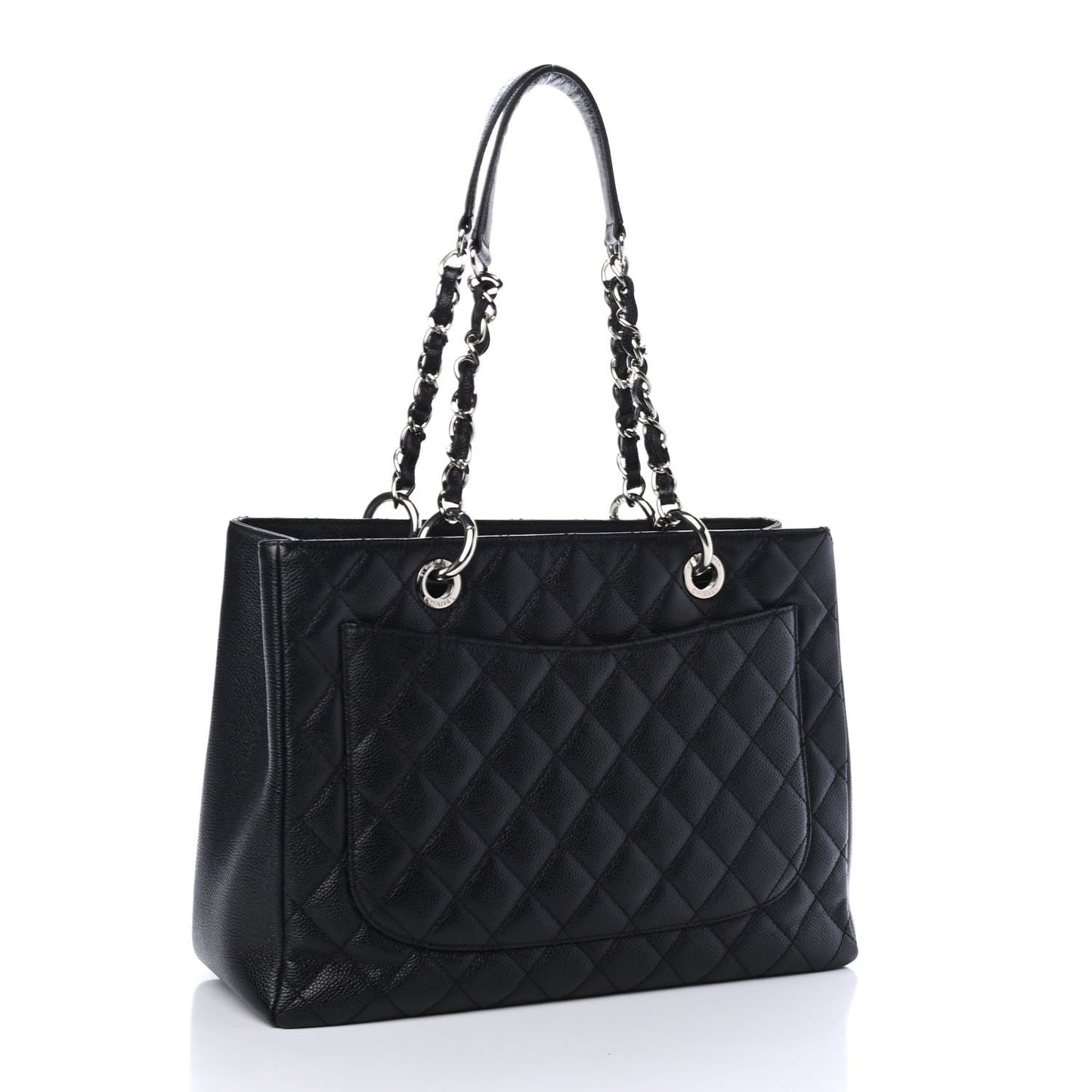 Caviar Quilted Grand Shopping Tote GST Black