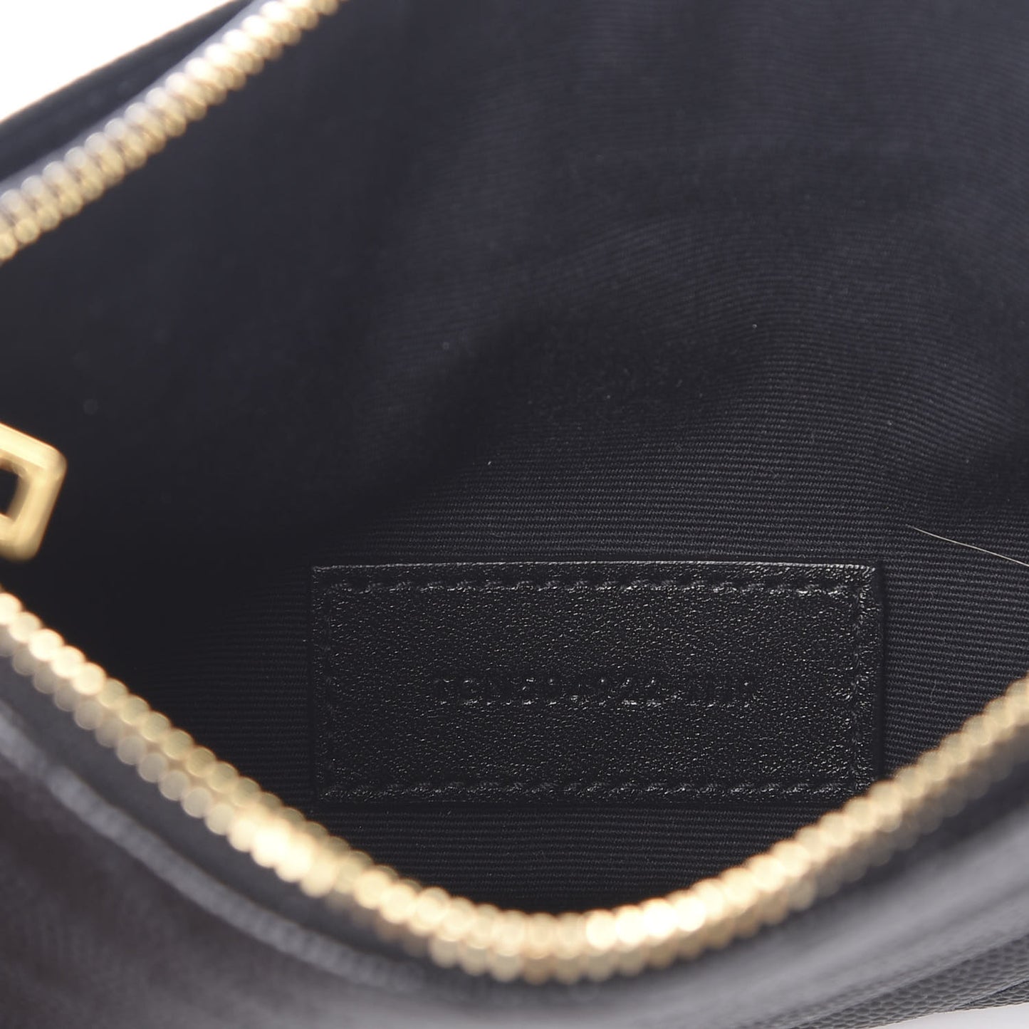 Grain De Poudre Chevron Monogram Bill Pouch Black