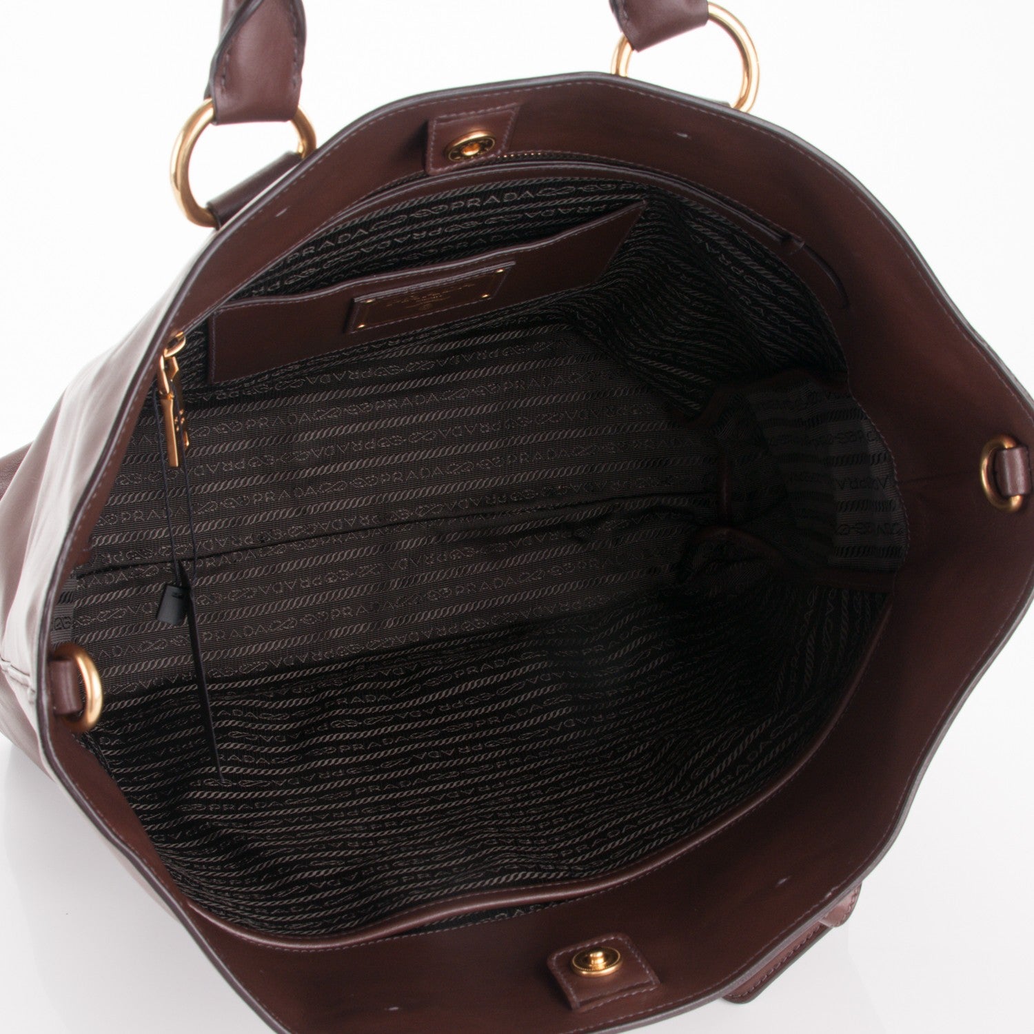 Prada Soft Calf Shopping Tote Bruciato 6 of 9