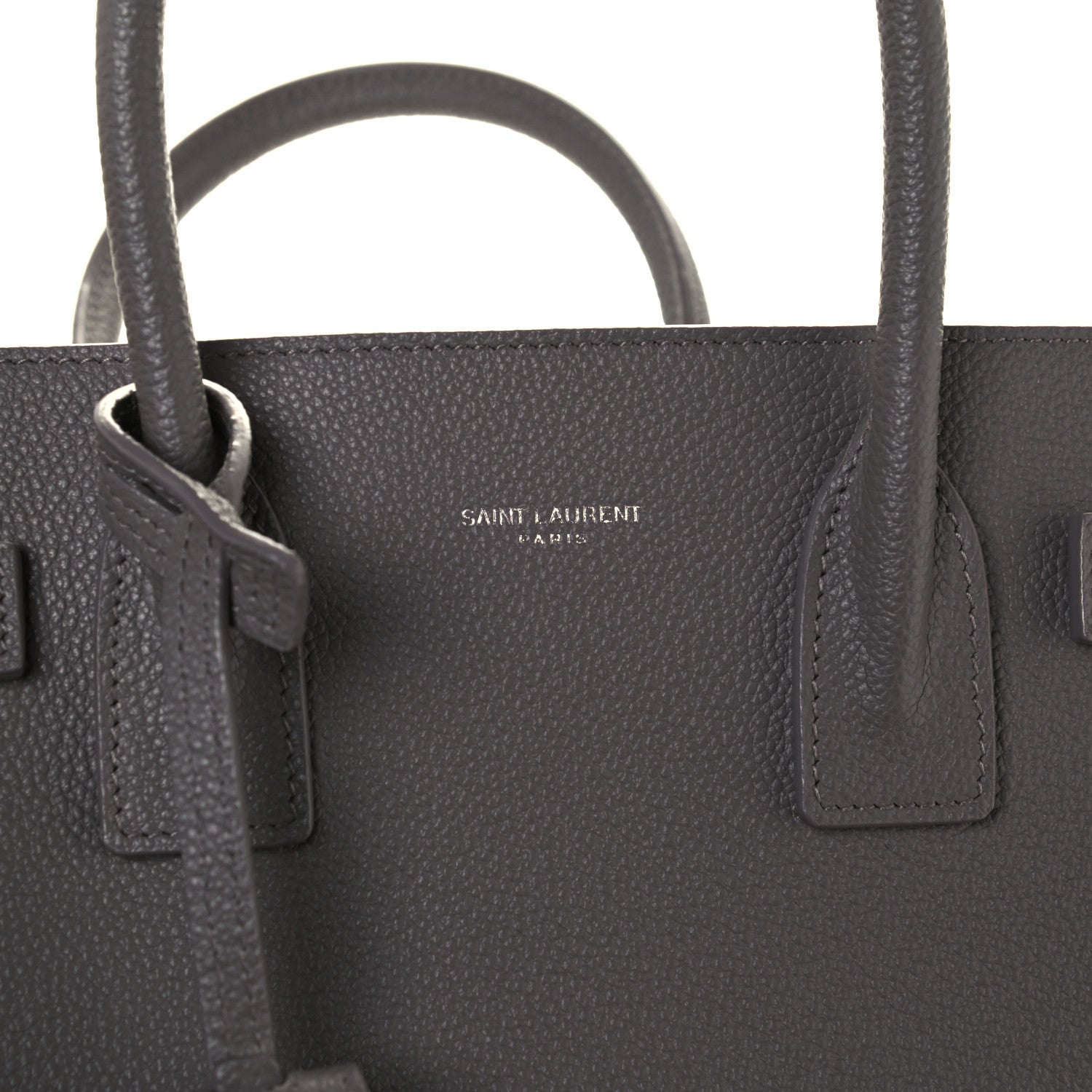 Saint Laurent Grained Calfskin Baby Sac De Jour Fog 10 of 15
