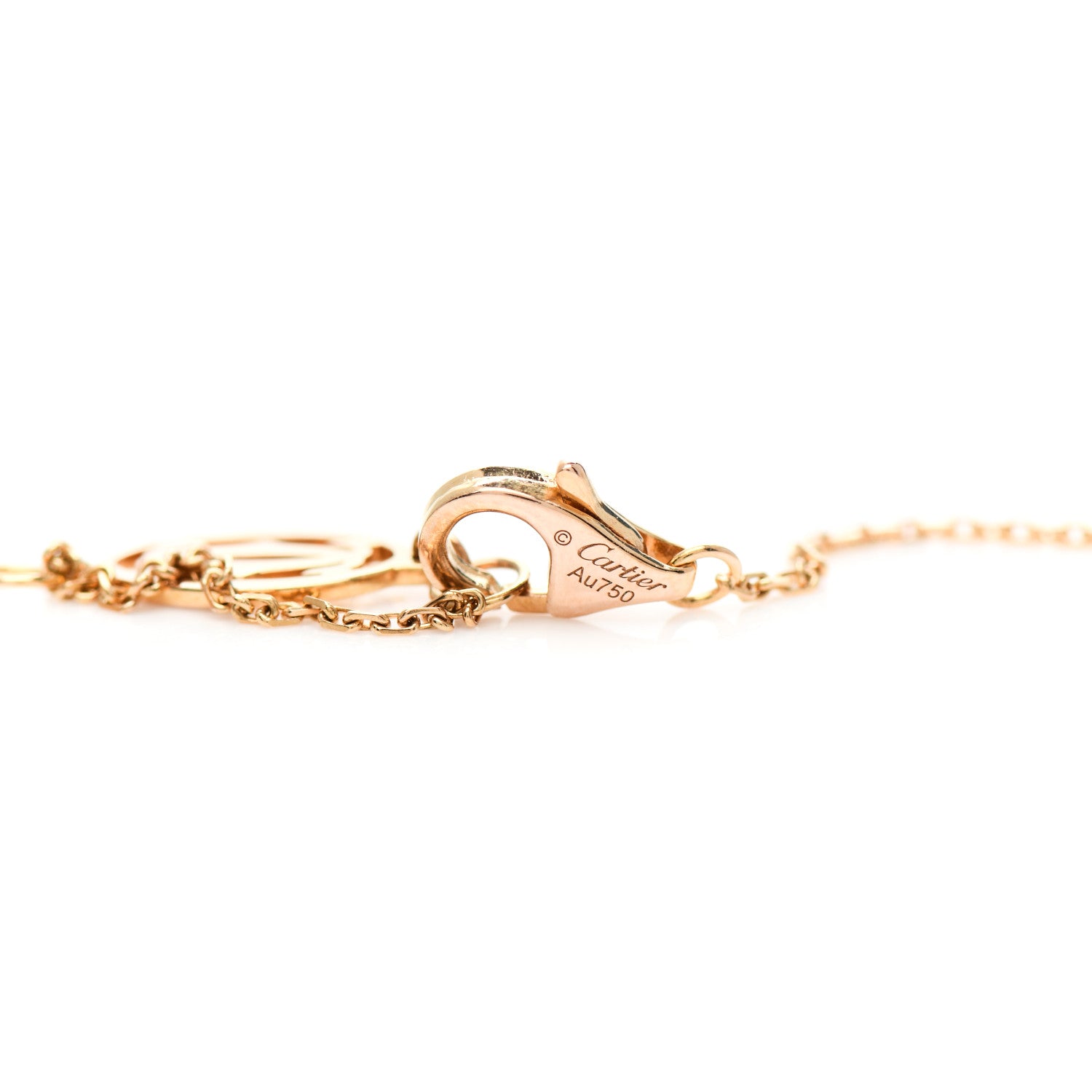 Cartier 18K Pink Gold Diamond Symbols Cross Pendant Necklace 5 of 5