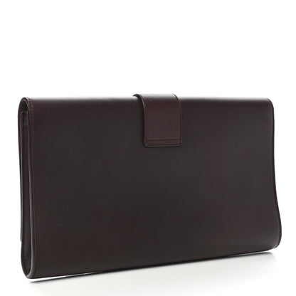 Saint Laurent Textured Leather ChYc Clutch Burgundy 3 of 10