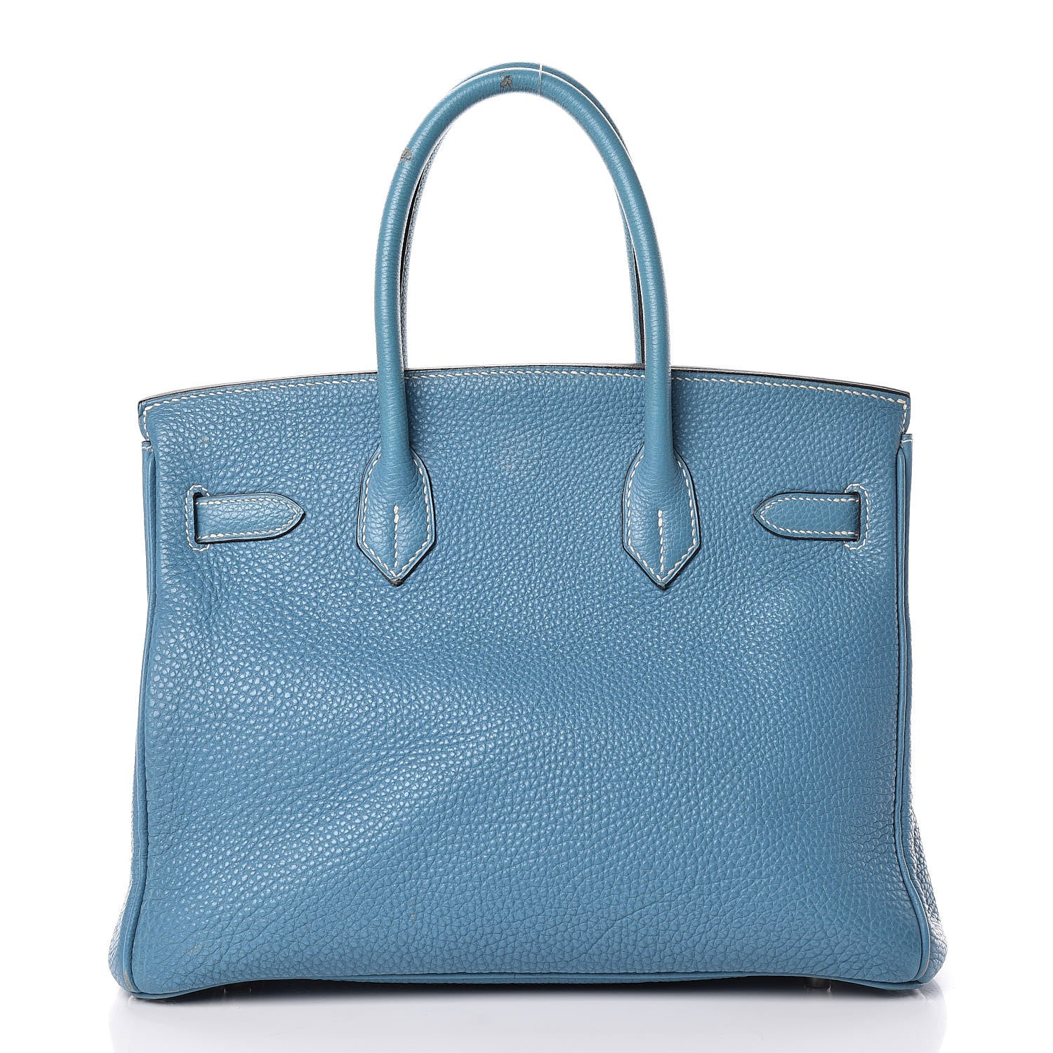 Hermes Taurillon Clemence Birkin 30 Blue Jean 4 of 51