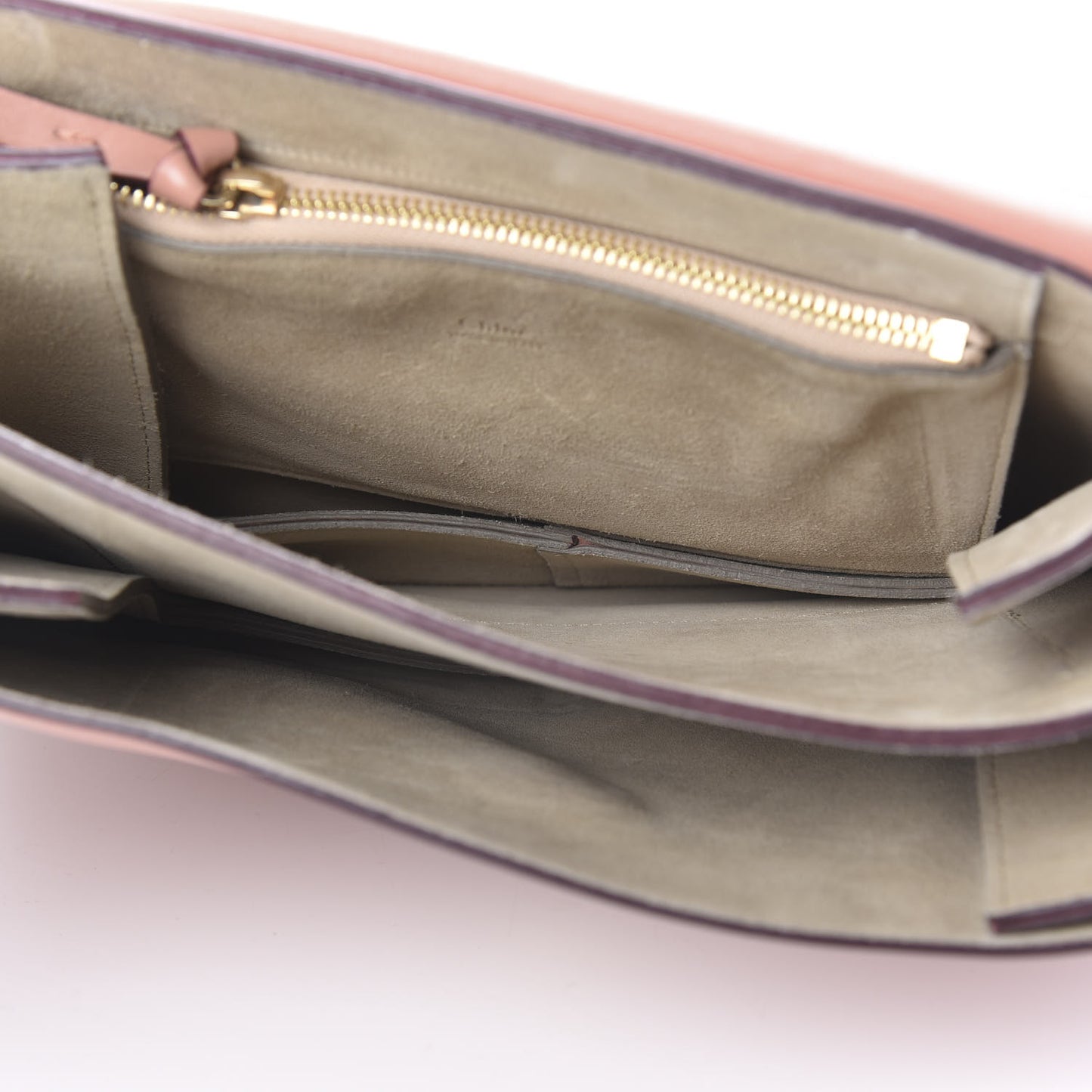 Calfskin Suede Medium Faye Shoulder Bag Misty Rose Dark Purple