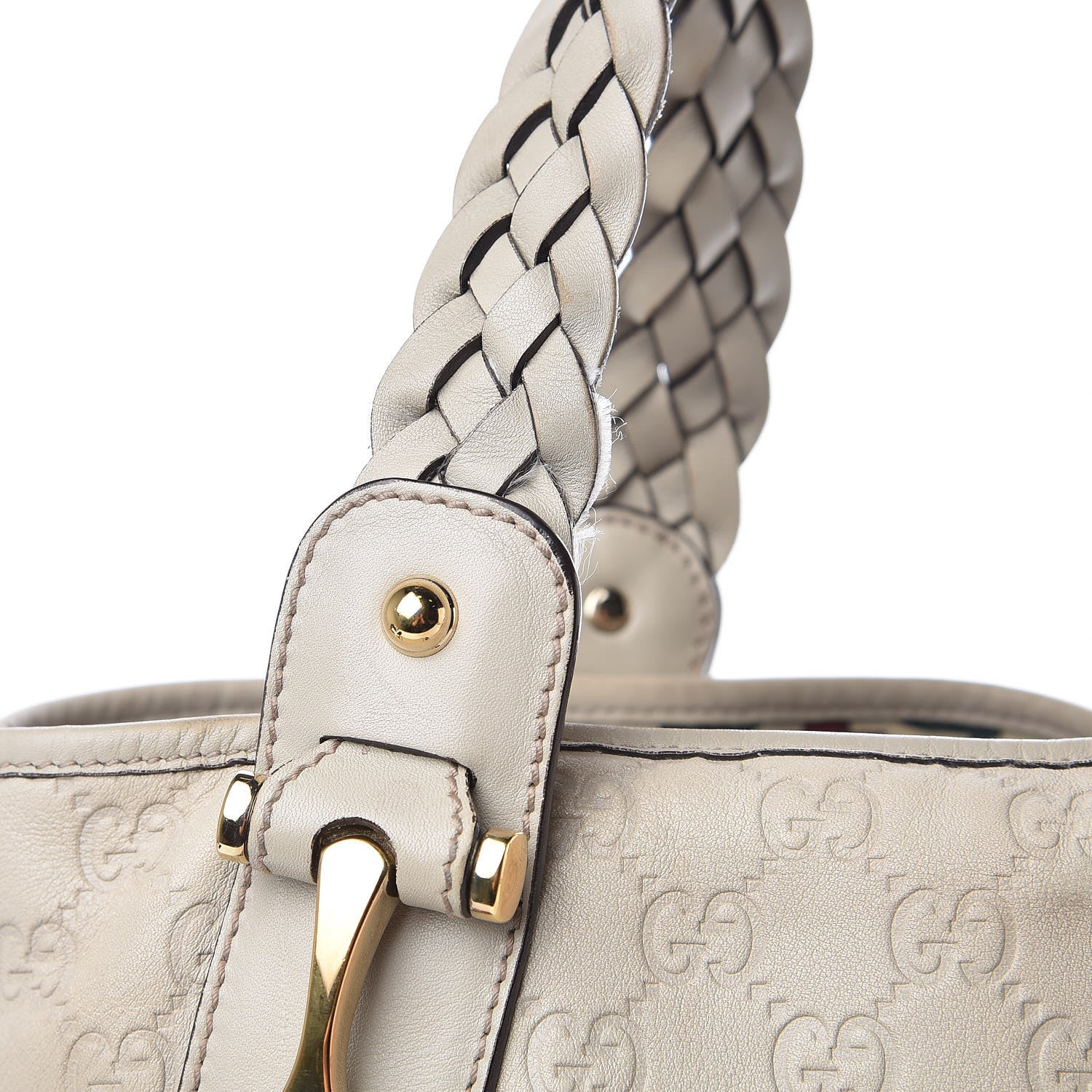 Gucci Guccissima Small Pelham Shoulder Bag Off White 9 of 15