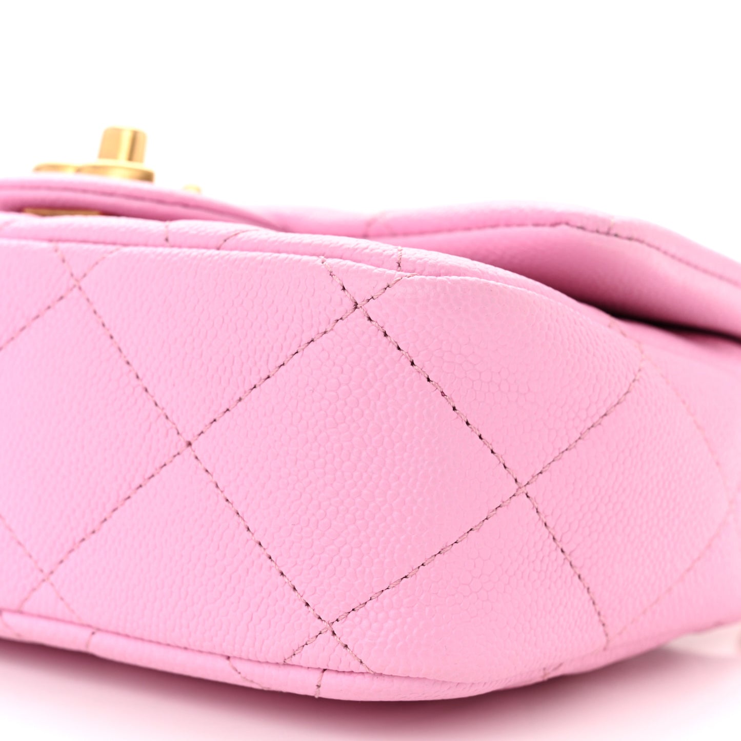 Caviar Quilted Mini Sweetheart Flap Lilac