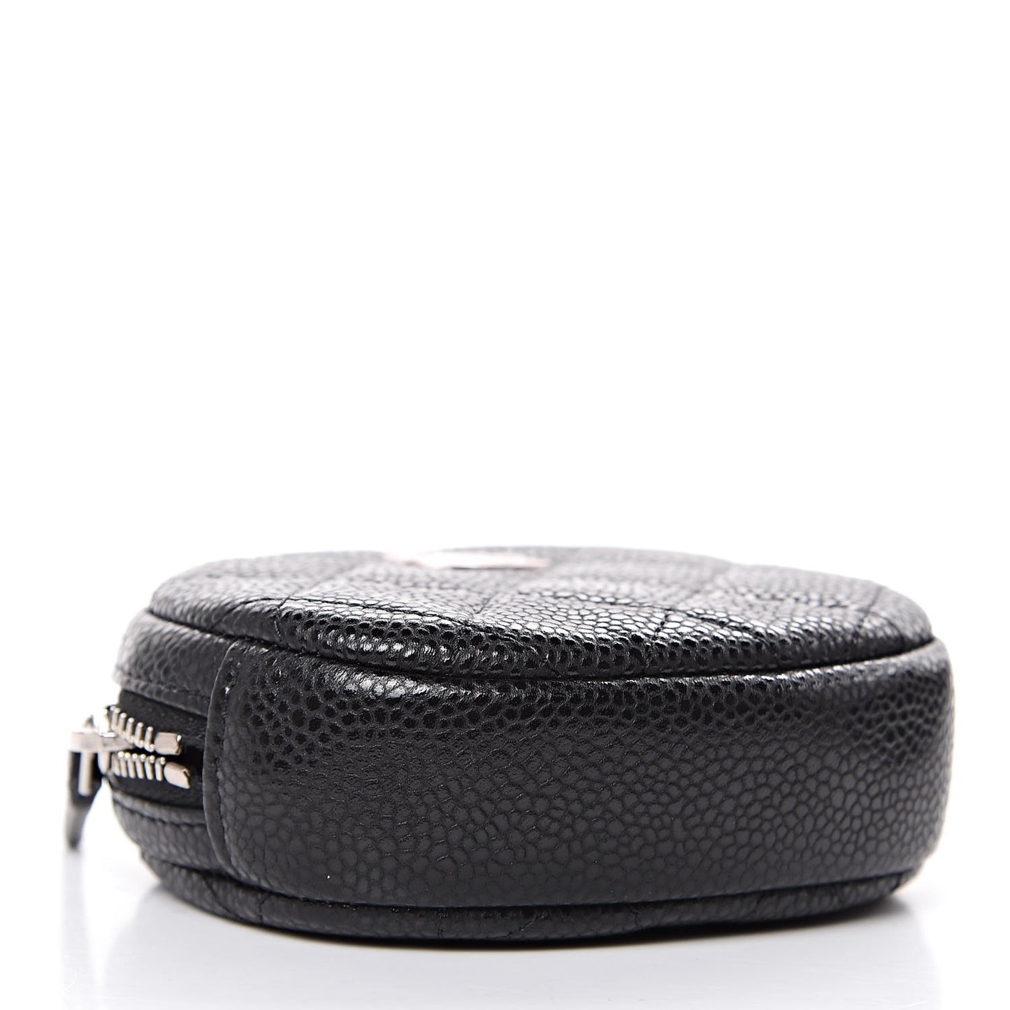 Caviar Quilted Zip Around Classic Coin Purse Black