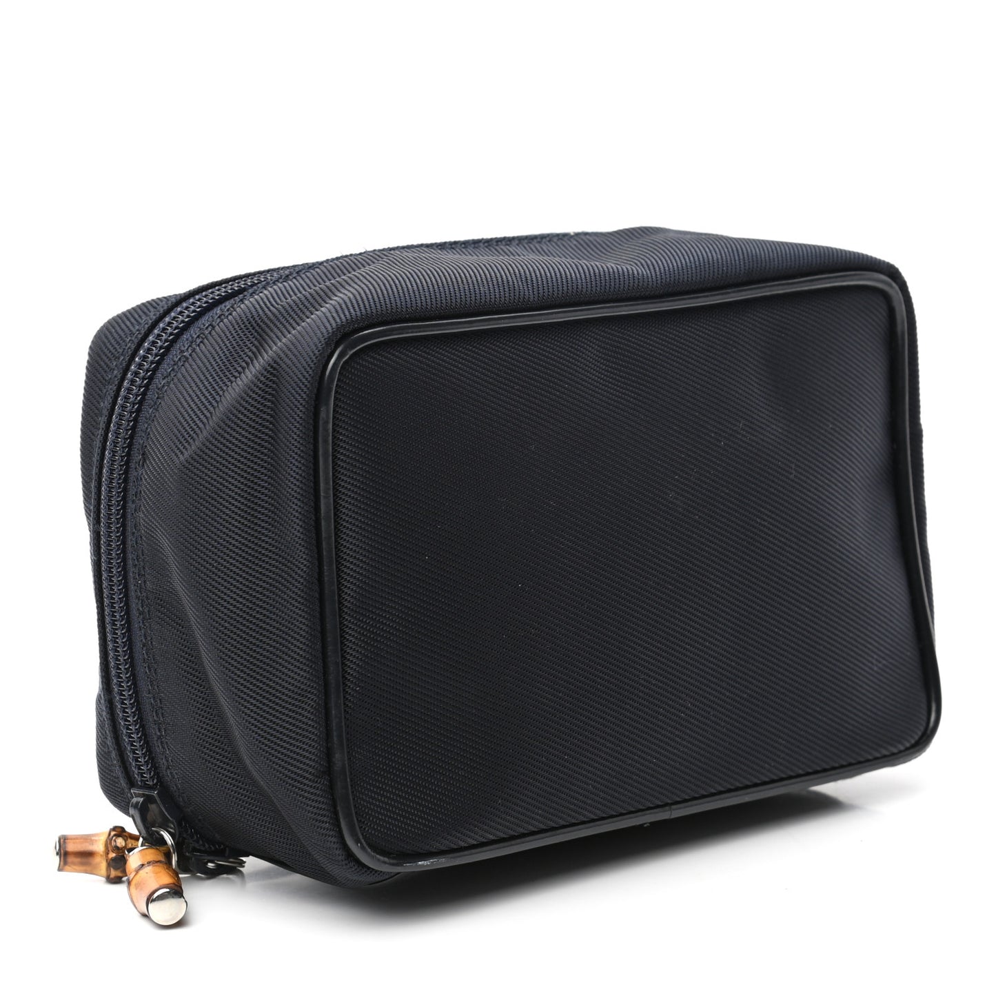 Nylon Bamboo Cosmetic Case Black