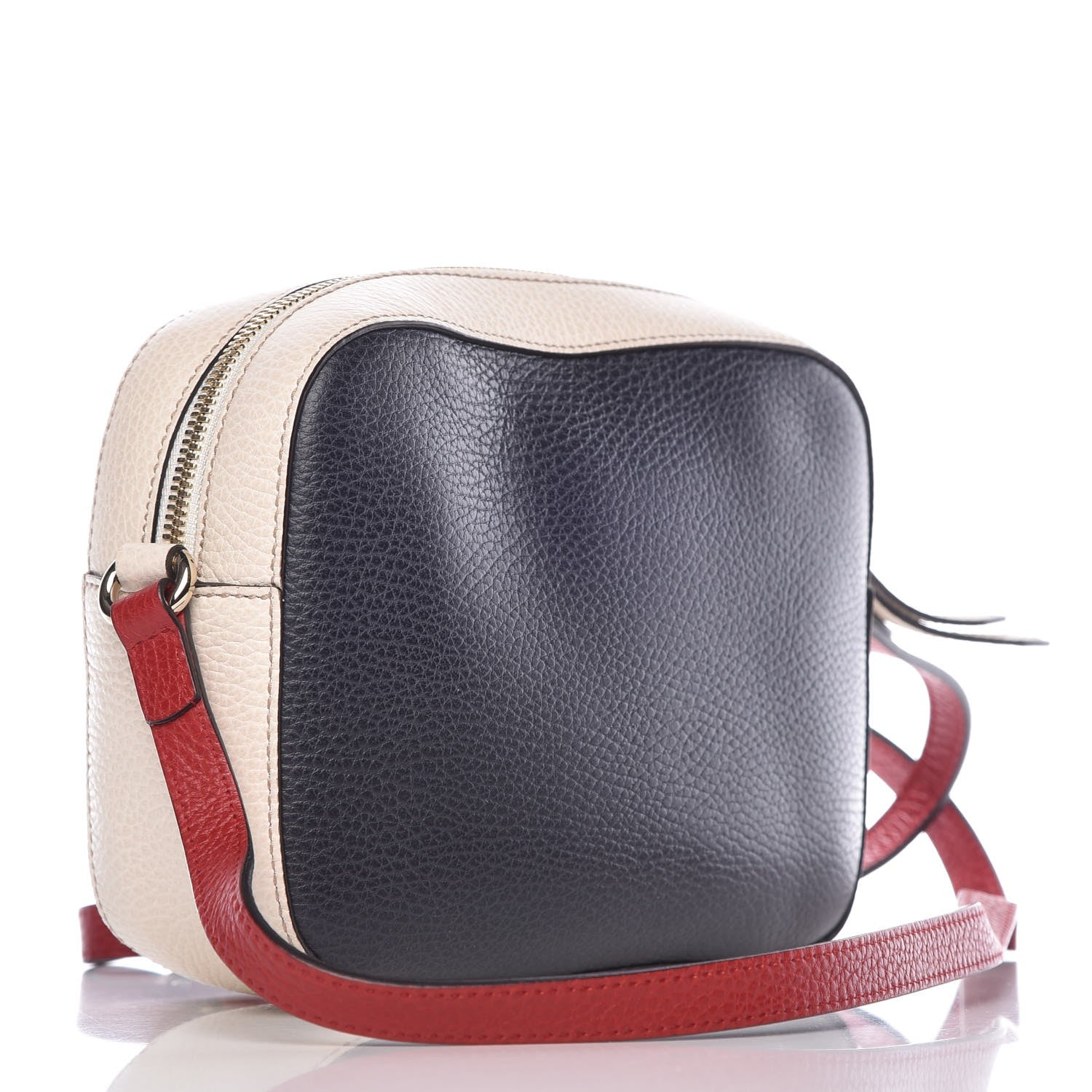 Gucci Dollar Calfskin Small Soho Disco Bag Blue Hibiscus Red Mystic White 3 of 7