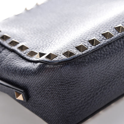 Valentino Garavani Pebbled Calfskin Rockstud Camera Crossbody Bag Deep Denim 9 of 14