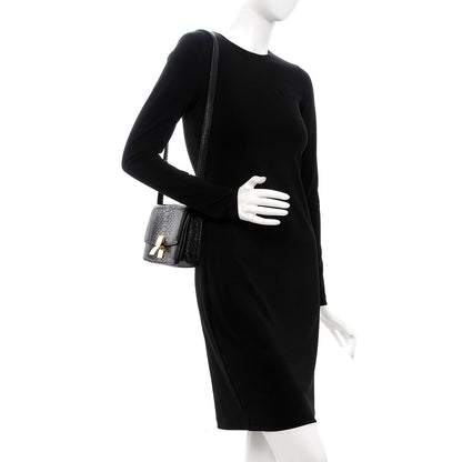 Celine Python Small Classic Box Flap Bag Black 2 of 8