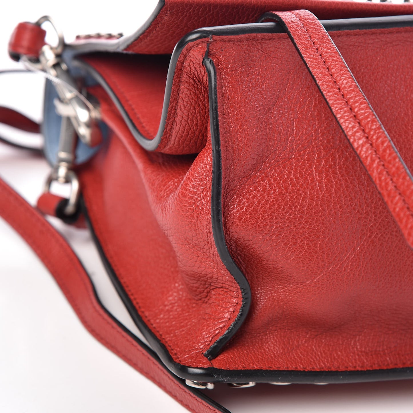 Glace Calf Studded Etiquette Flap Fuoco