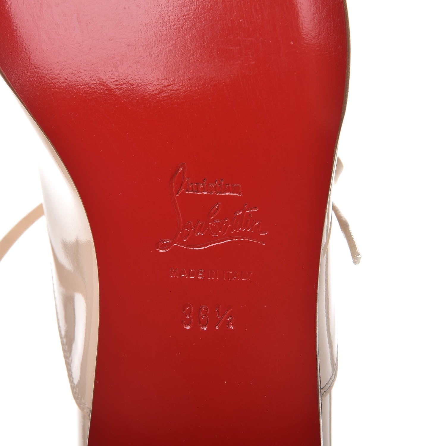 Christian Louboutin Patent Fred Oxfords 36.5 Bone 6 of 9