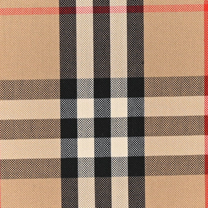 Burberry Calfskin Vintage Check Two Handle Title Bag Archive Beige 7 of 9