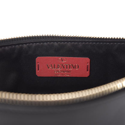 Valentino Garavani Calfskin VLTN Large Flat Zip Pouch Black 6 of 6