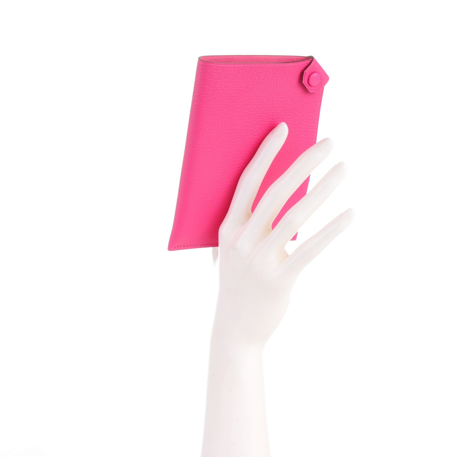 Hermes Chevre Mysore Tarmac PM Passport Holder Rose Tyrien 2 of 7