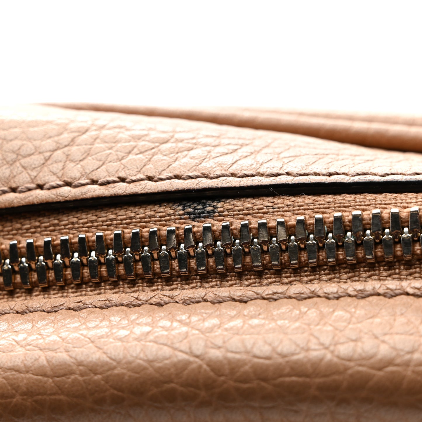 Pebbled Calfskin Small Soho Disco Bag Camelia