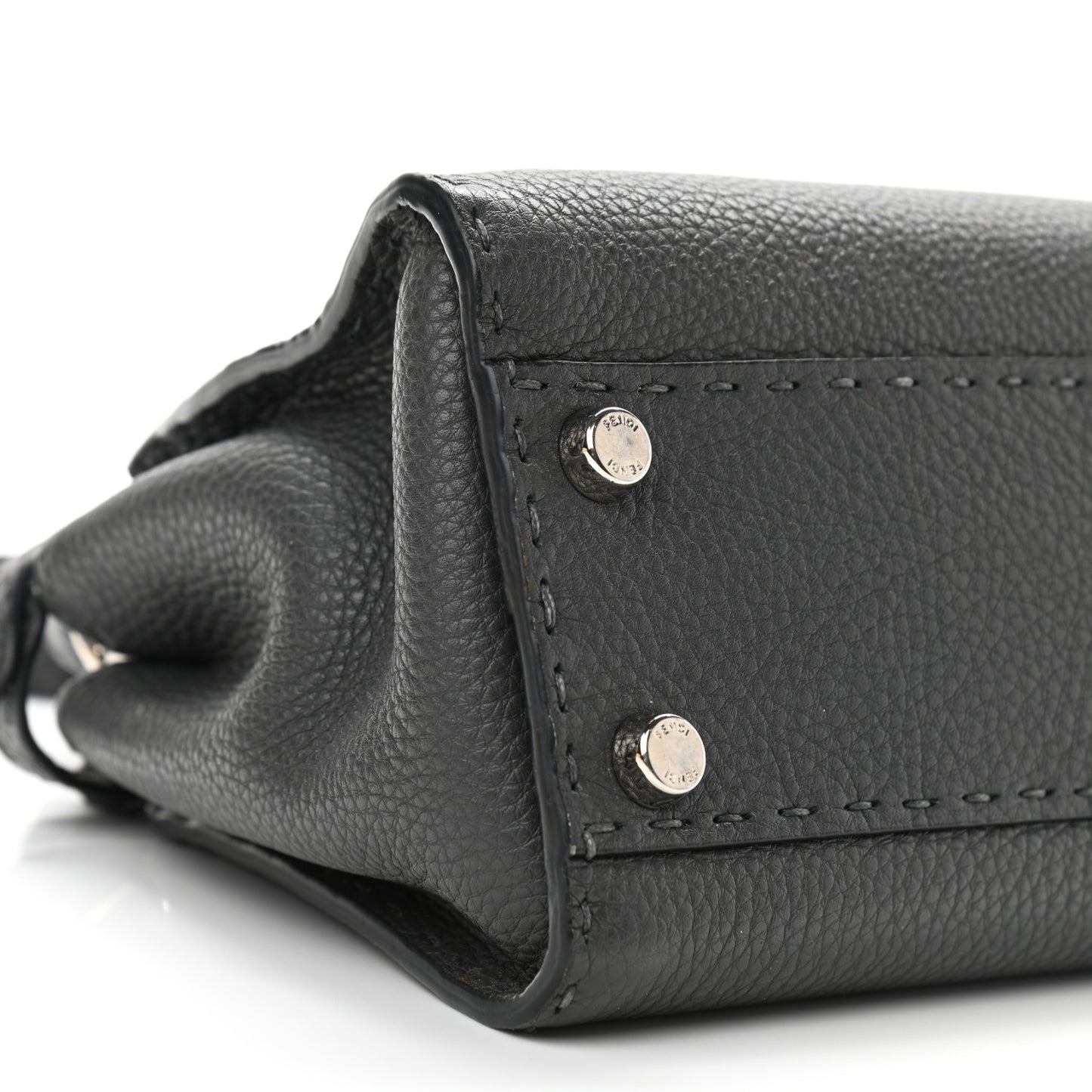 Cuoio Romano Selleria Bi-Color Mini Peekaboo Iconic Satchel Asfalto Latte