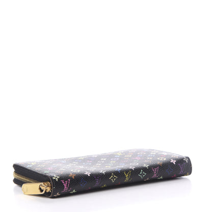 Louis Vuitton Monogram Multicolor Zippy Wallet Black Violet 3 of 14