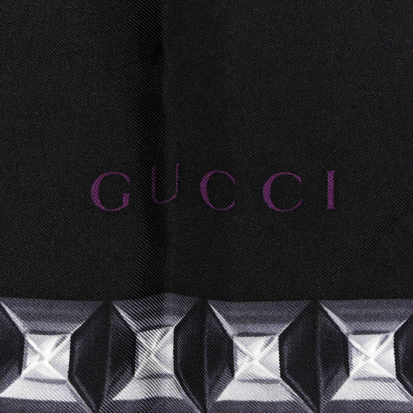 Silk GG Jewel Square Scarf Black Multicolor