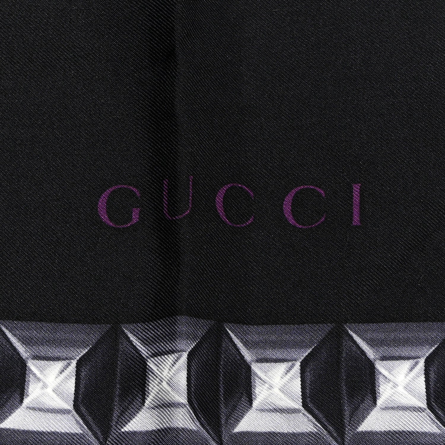 Gucci Silk GG Jewel Square Scarf Black Multicolor 4 of 4