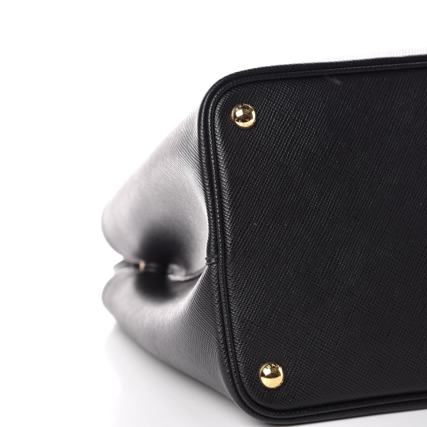 Saffiano Cuir Large Double Bag Black Fuoco