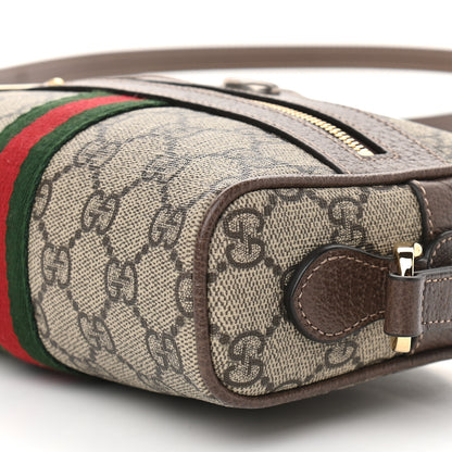 Gucci GG Supreme Monogram Web Mini Ophidia Shoulder Bag Brown 9 of 9