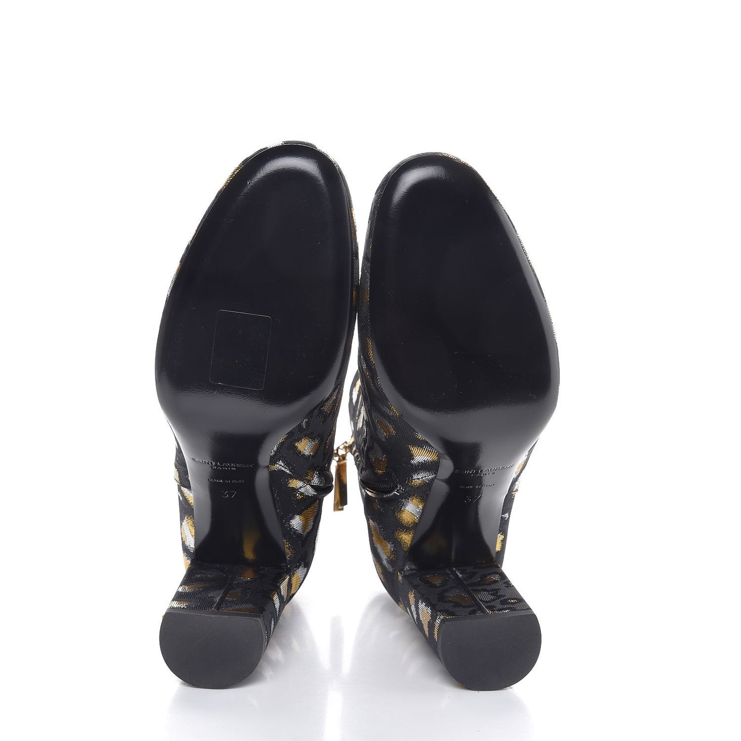 Jacquard Leopard Loulou Ankle Boots 37 Oro