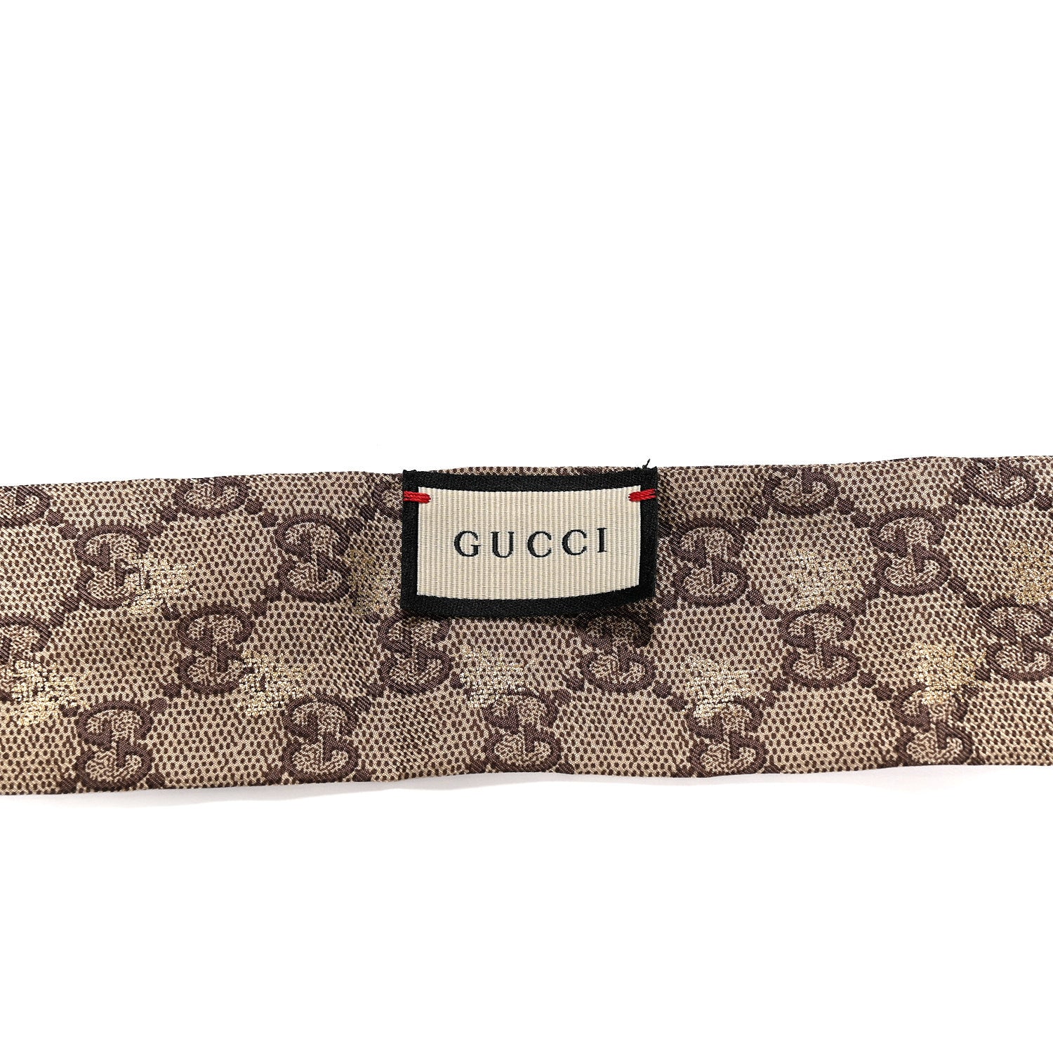 Gucci Silk Twill GG Monogram GG Bee Neck Bow Scarf Roseate Sky Blue 3 of 3