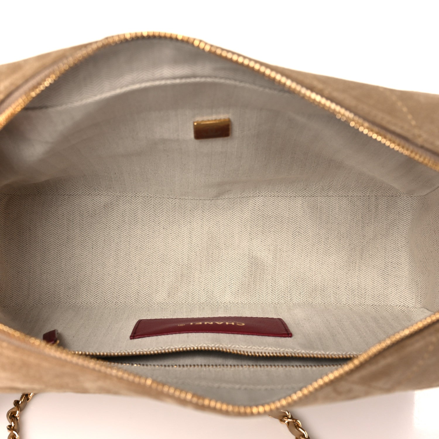 Chanel Suede Quilted Camerissimo Case Beige 5 of 11