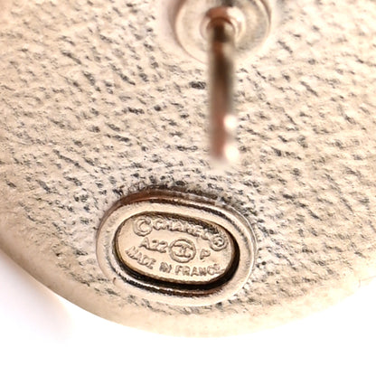 Chanel Metal Round CC Earrings Gold 4 of 4