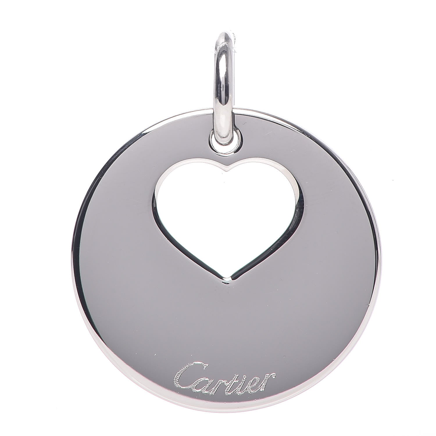 Cartier Stainless Steel Round Open Heart Pendant 2 of 5