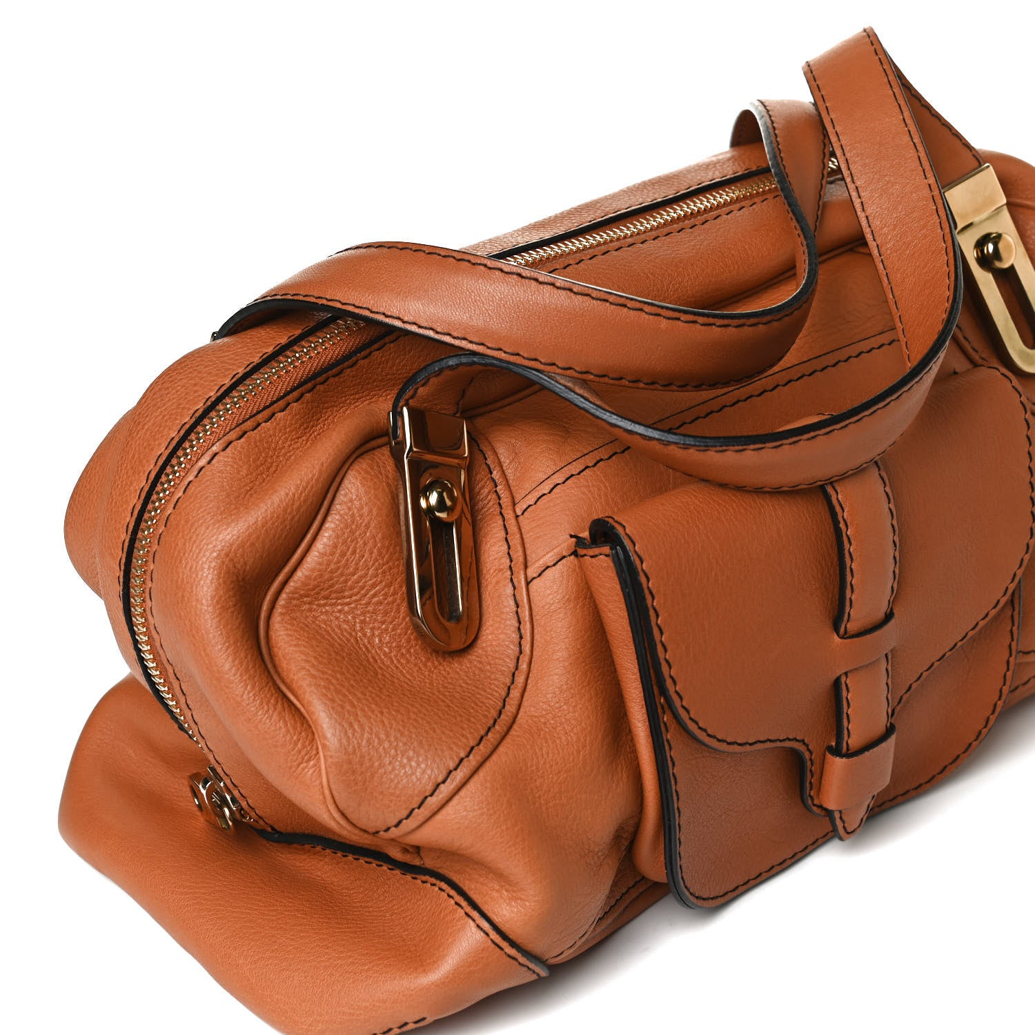 Chloe Calfskin Mary Satchel Brown 17 of 17