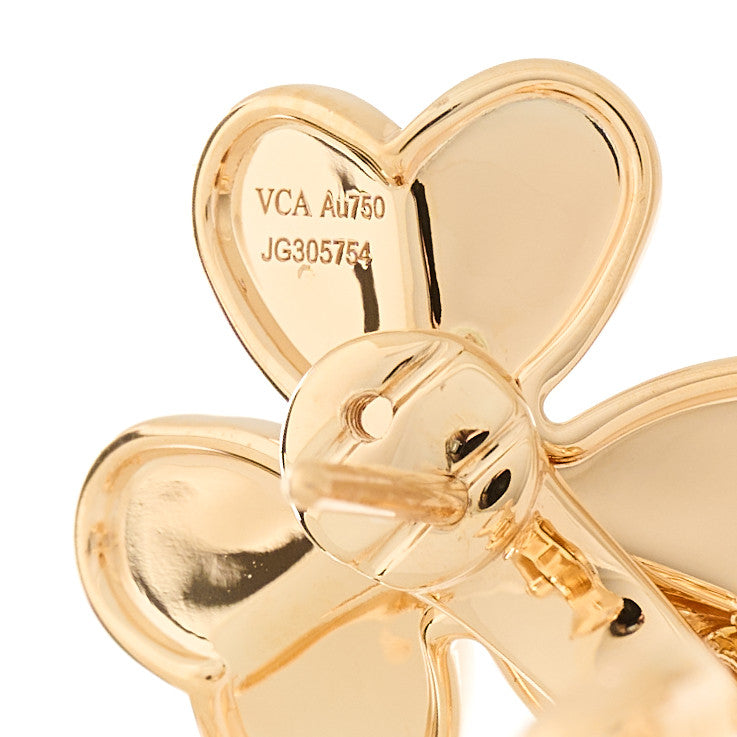 Van Cleef & Arpels 18K Rose Gold Diamond Small Frivole Earrings 4 of 5