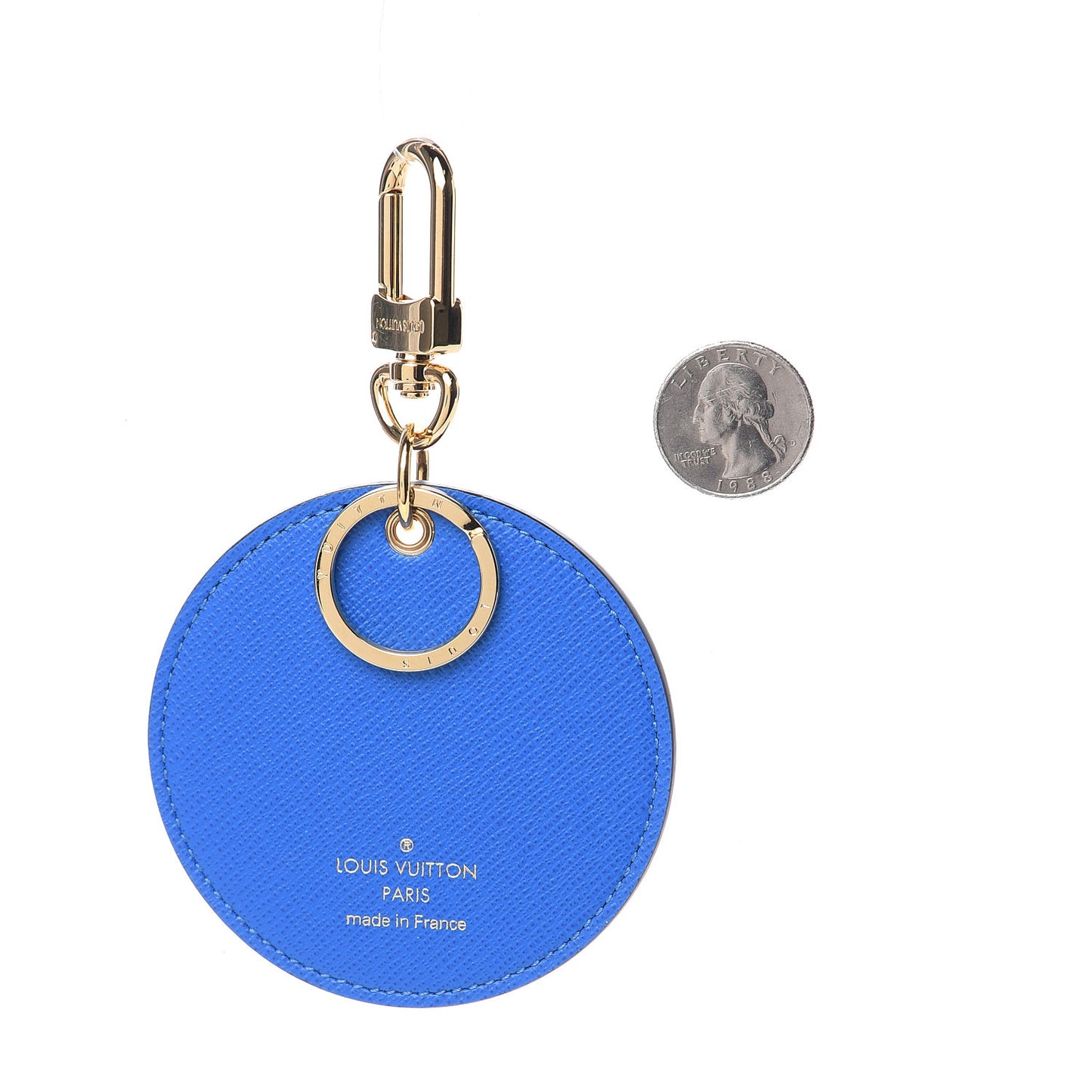 Monogram 2019 Christmas Animation Venice Bag Charm Key Ring Blue