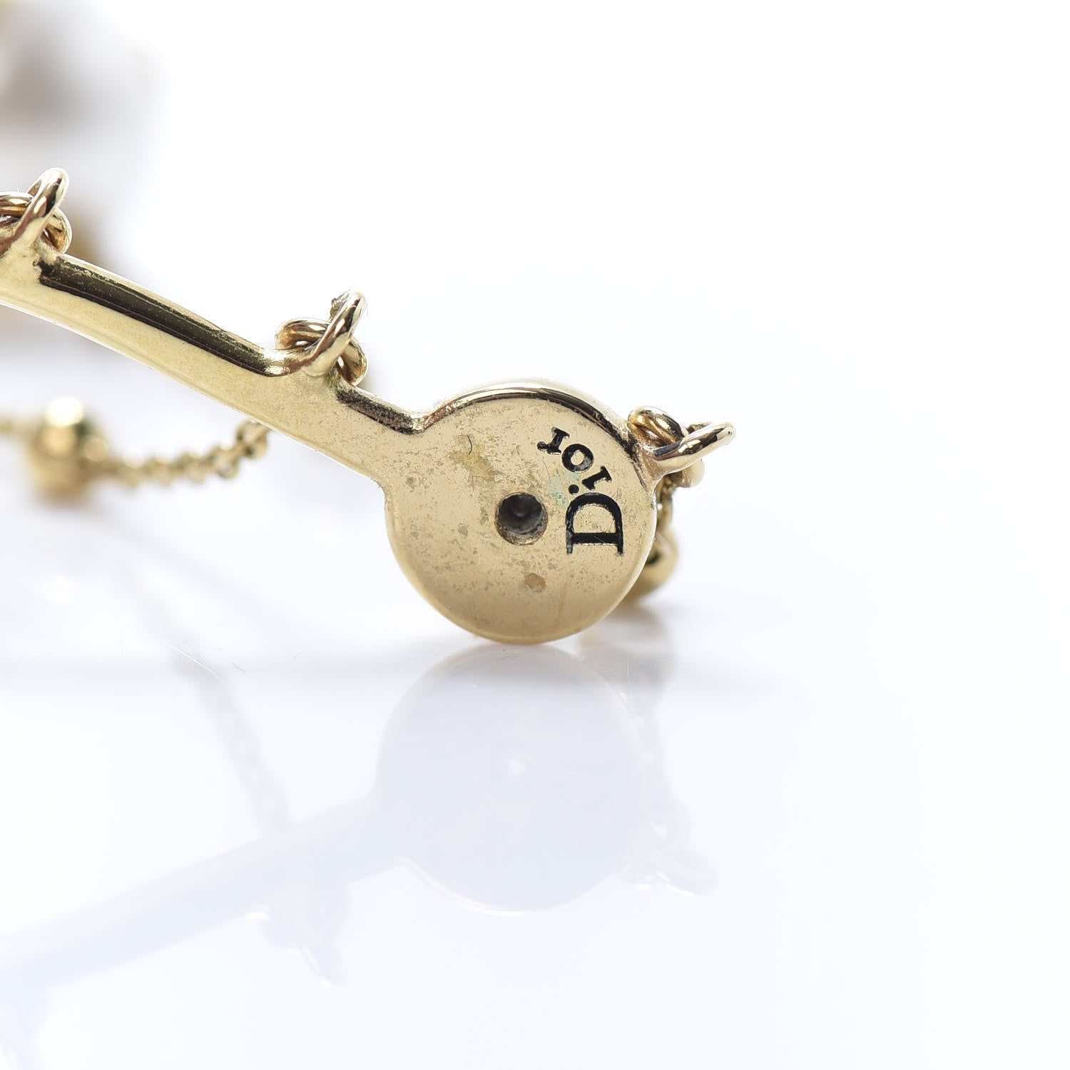 Christian Dior Pearl Shiny-D Earring Gold 4 of 4